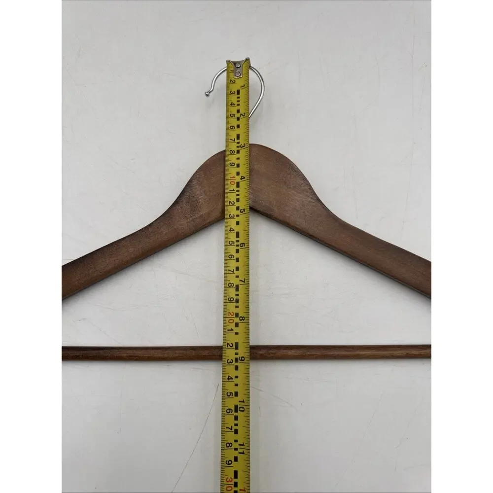 Lot Of 10 Beautiful Wood Hangers For Pants And Or Suits